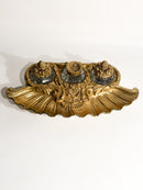 Calamaio in Bronzo Dorato e Boccette in Cristallo XX Secolo