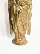 Candeliere Singolo con Angelo in Bronzo Dorato Francia XX Secolo