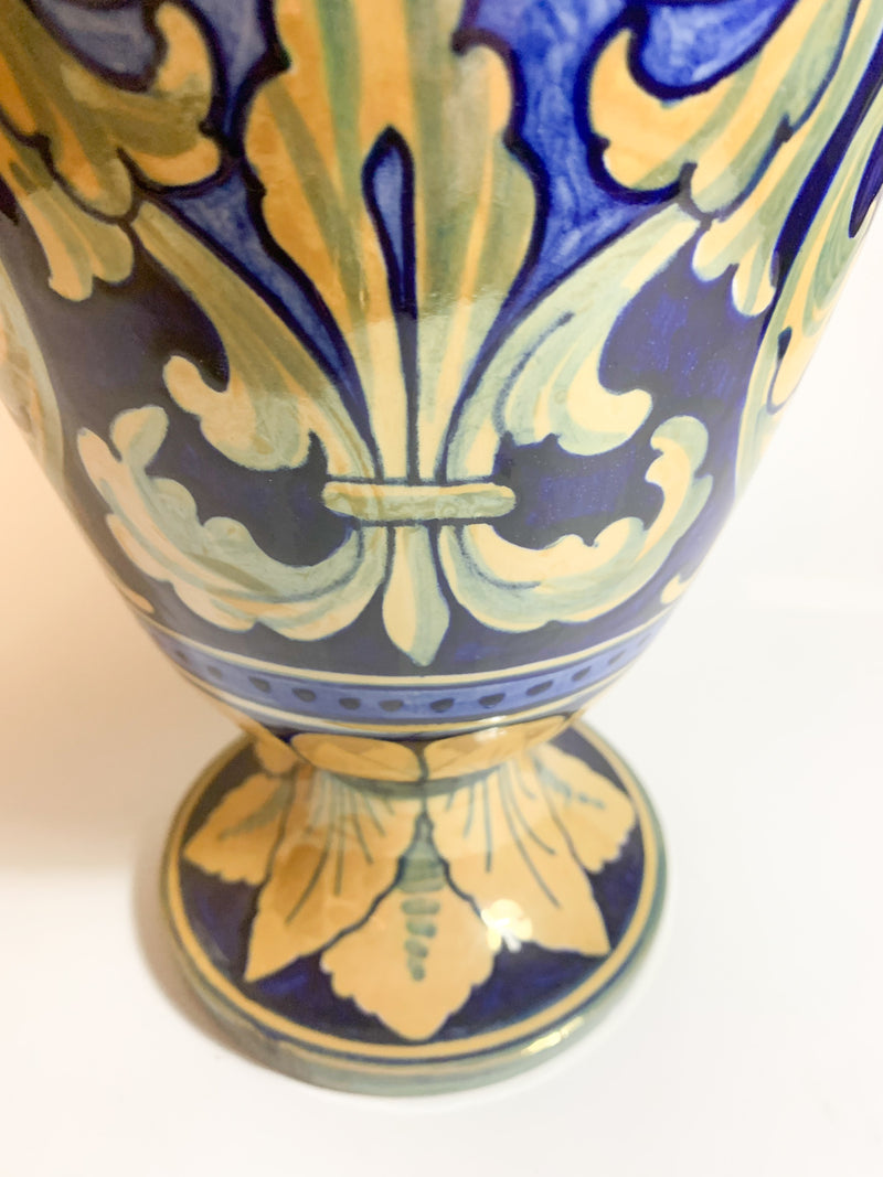 Hand Painted Iridescent Ceramic Vase by Gualdo Tadino from the 1950s