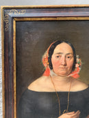 Dipinto Olio su Tela di Ritratto di Dama del 1800