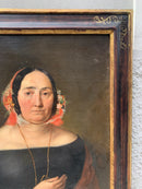 Dipinto Olio su Tela di Ritratto di Dama del 1800