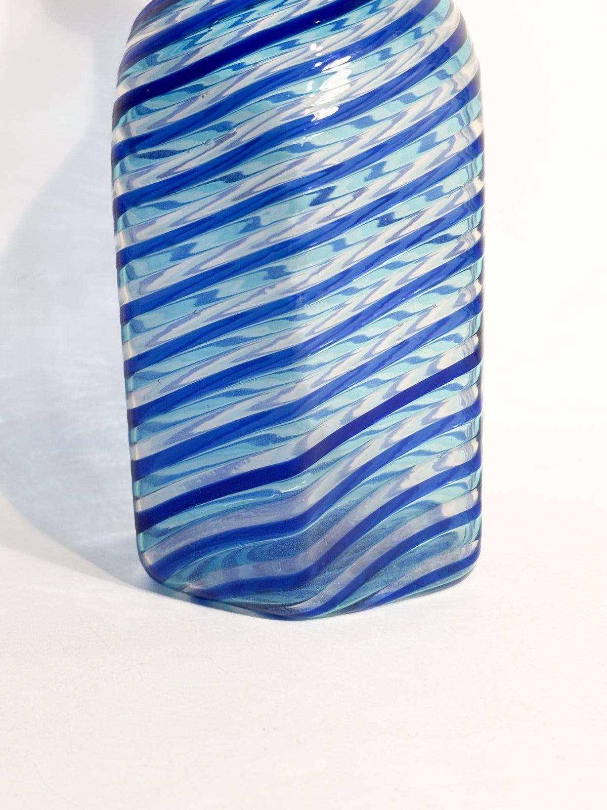 Murano Glass Bottle with 1970s Spiral Cane Work