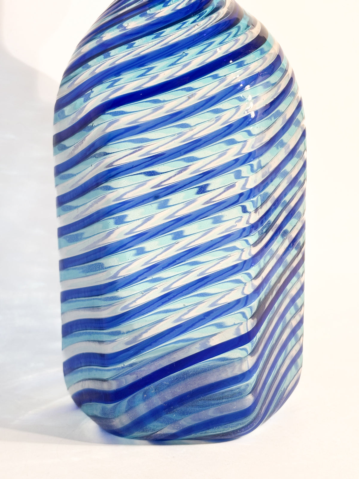 Murano Glass Bottle with 1970s Spiral Cane Work