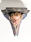 Mensola in Legno Raffigurante un Angelo Manifattura Italiana XIX Secolo