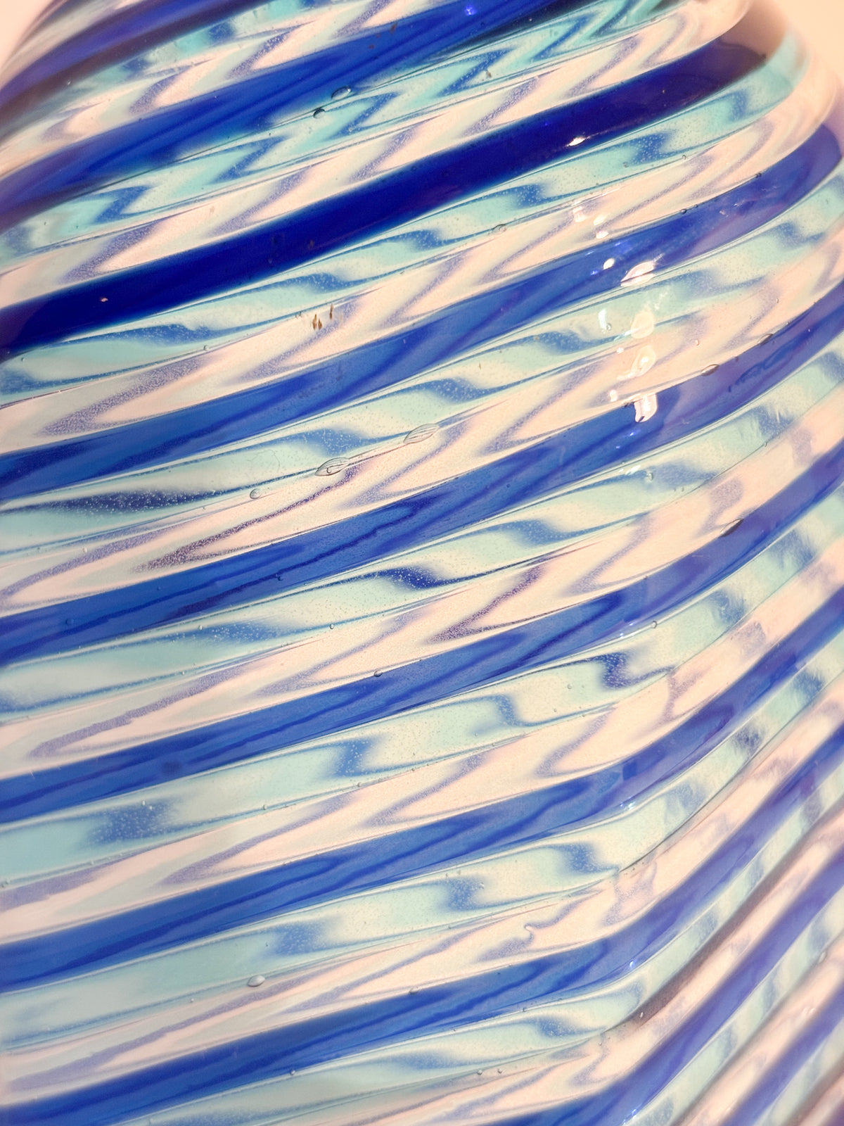 Murano Glass Bottle with 1970s Spiral Cane Work