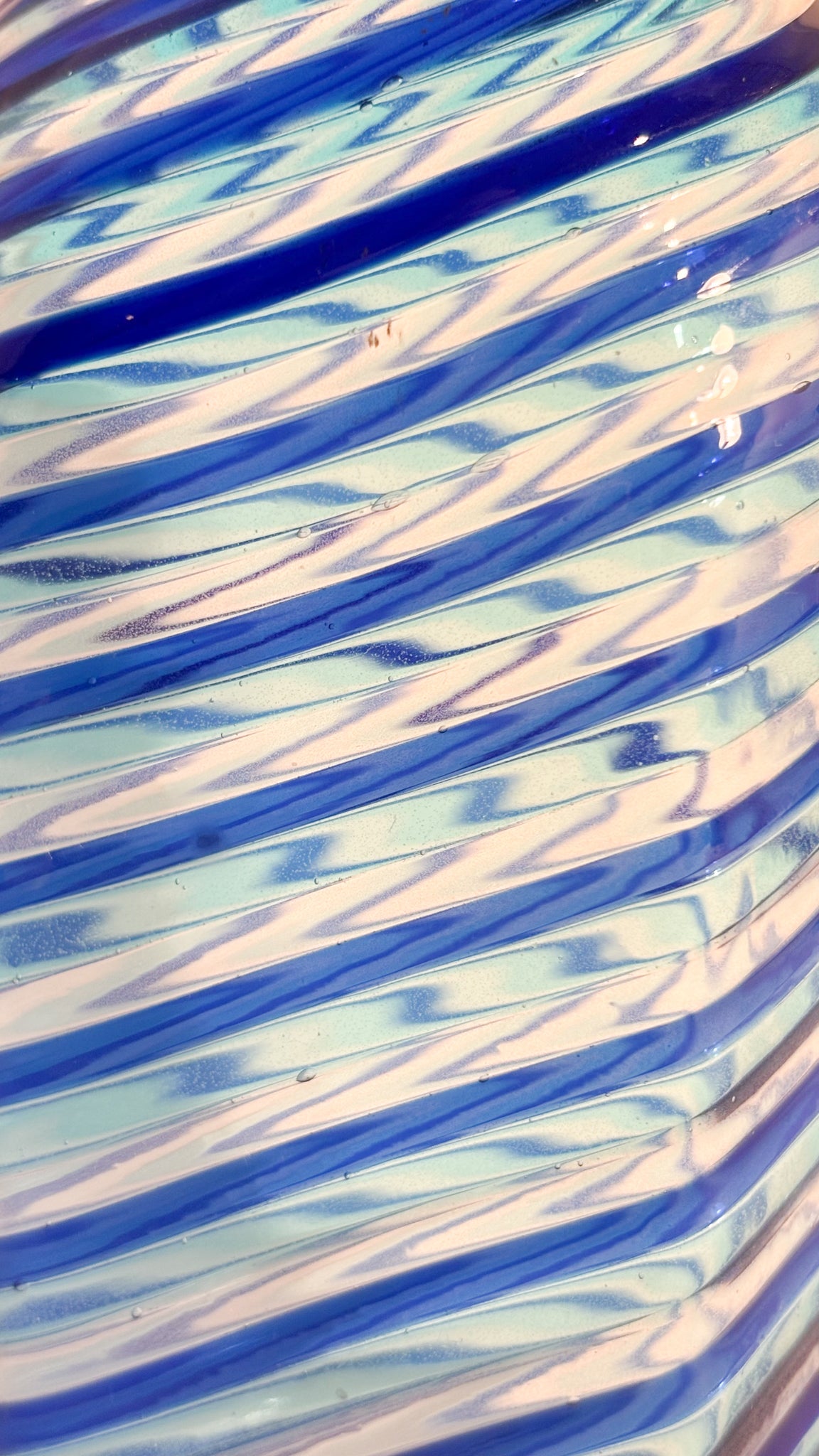 Murano Glass Bottle with 1970s Spiral Cane Work