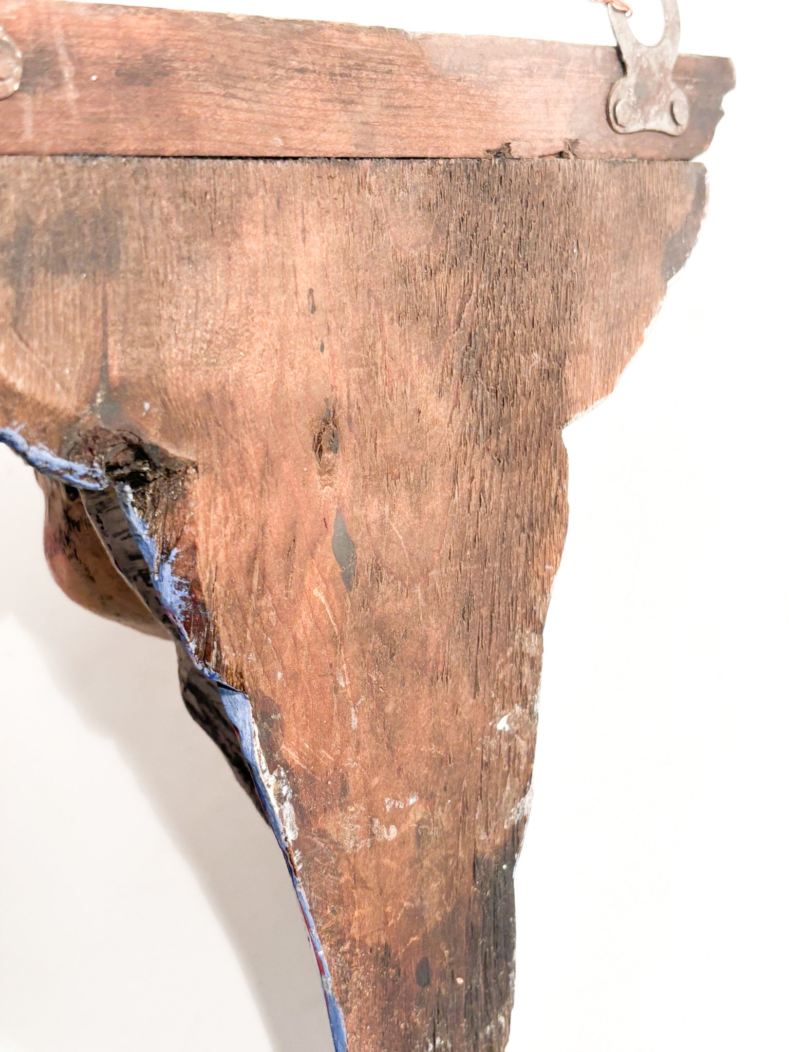 Wooden Shelf Depicting an Angel Italian Manufacture 19th Century