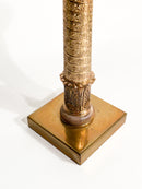 Candeliere in Bronzo Dorato Lavorato in Rilievo XX Secolo