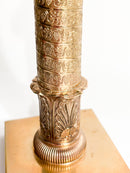 Candeliere in Bronzo Dorato Lavorato in Rilievo XX Secolo