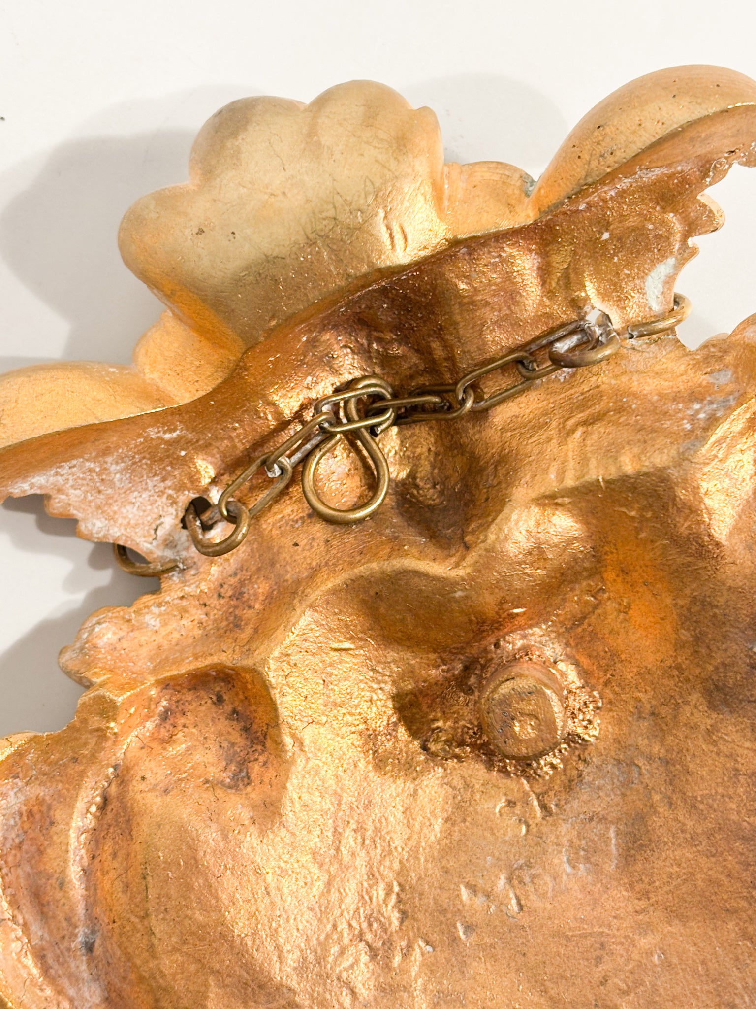 Wall Decoration in Gilded Bronze with 20th Century Coat of Arms