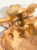 Decorazione da Parete in Bronzo Dorato con Stemma XX Secolo