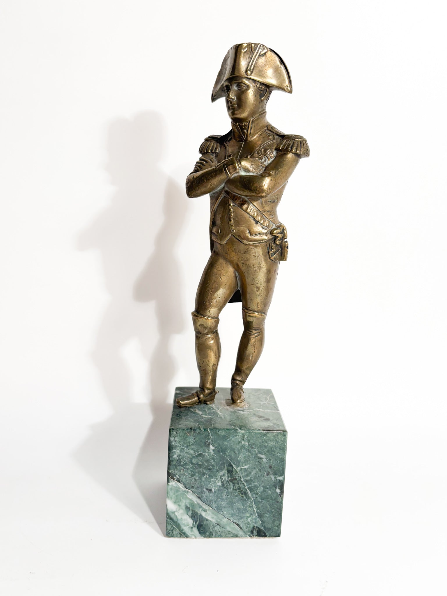 Small Statue of Napoleon in Gilded Bronze and Marble Base 60s Era