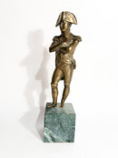 Statuina di Napoleone in Bronzo Dorato e Base in Marmo Anni 60