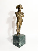 Statuina di Napoleone in Bronzo Dorato e Base in Marmo Anni 60