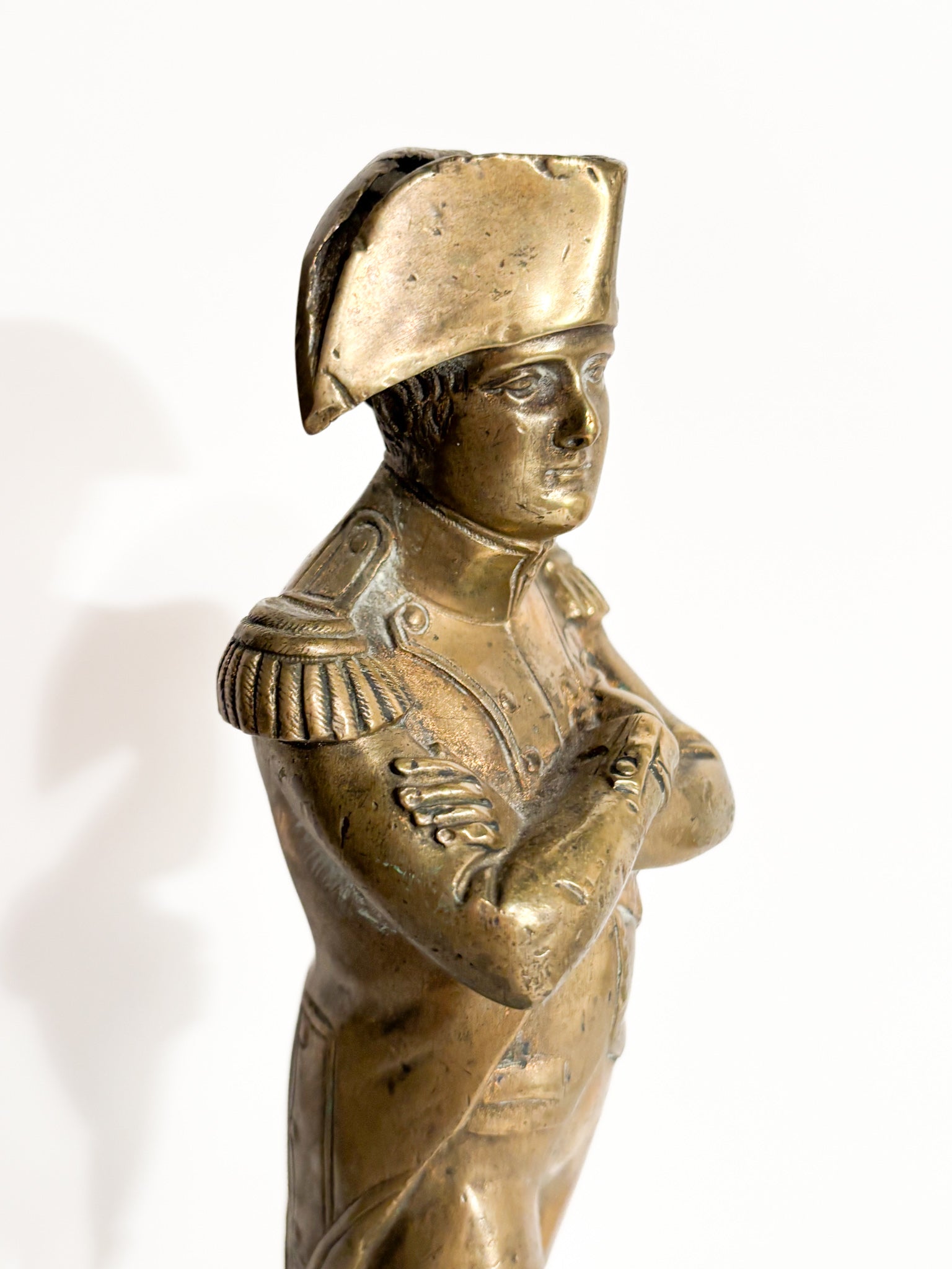 Small Statue of Napoleon in Gilded Bronze and Marble Base 60s Era