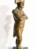 Statuina di Napoleone in Bronzo Dorato e Base in Marmo Anni 60