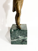 Statuina di Napoleone in Bronzo Dorato e Base in Marmo Anni 60