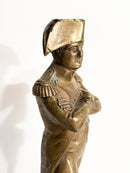 Statuina di Napoleone in Bronzo Dorato e Base in Marmo Anni 60