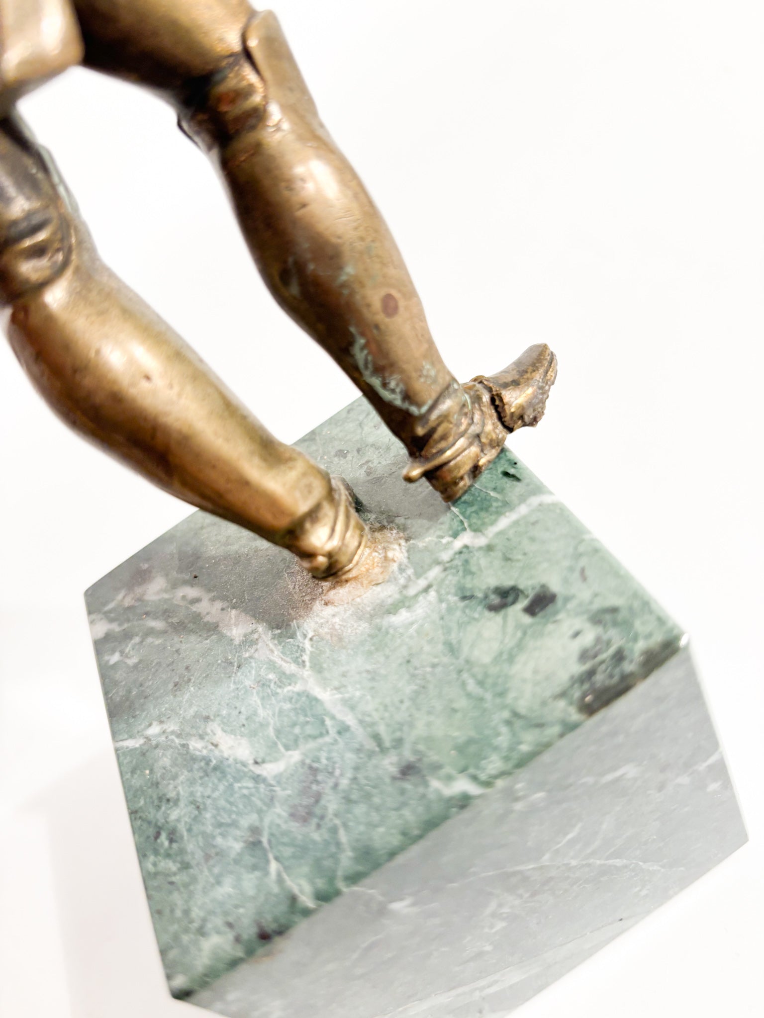 Small Statue of Napoleon in Gilded Bronze and Marble Base 60s Era