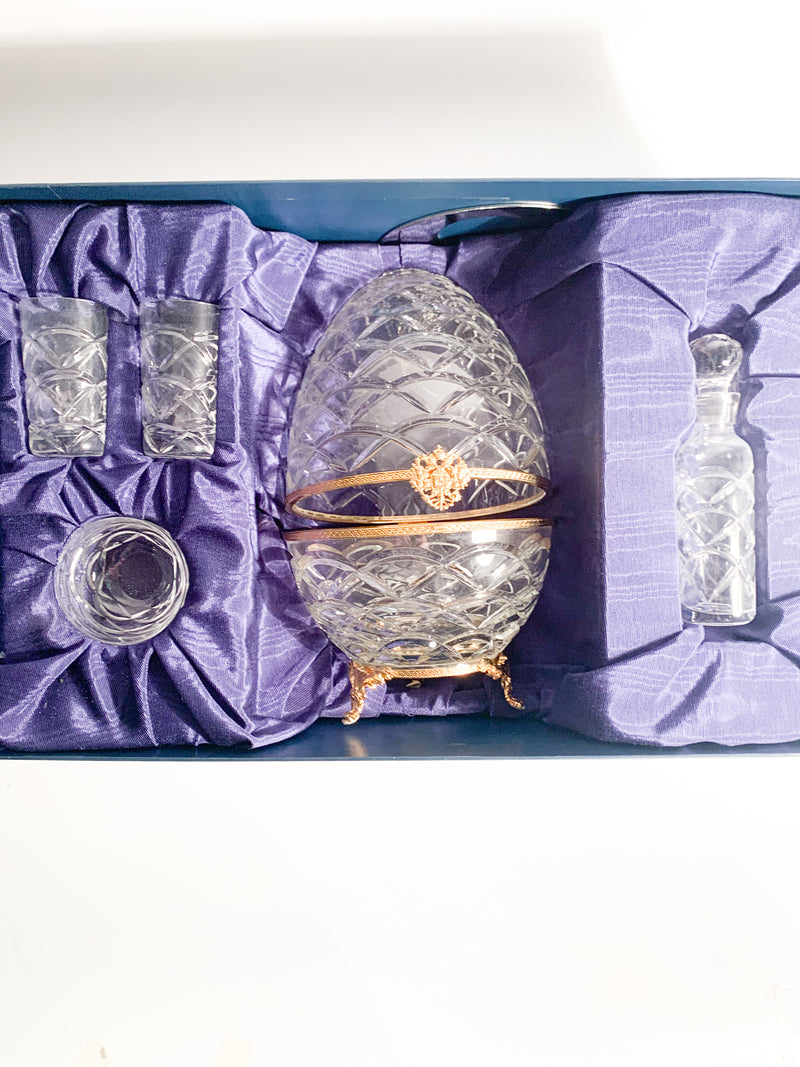 Imperial Vodka and Caviar Set in Fabergé Crystal