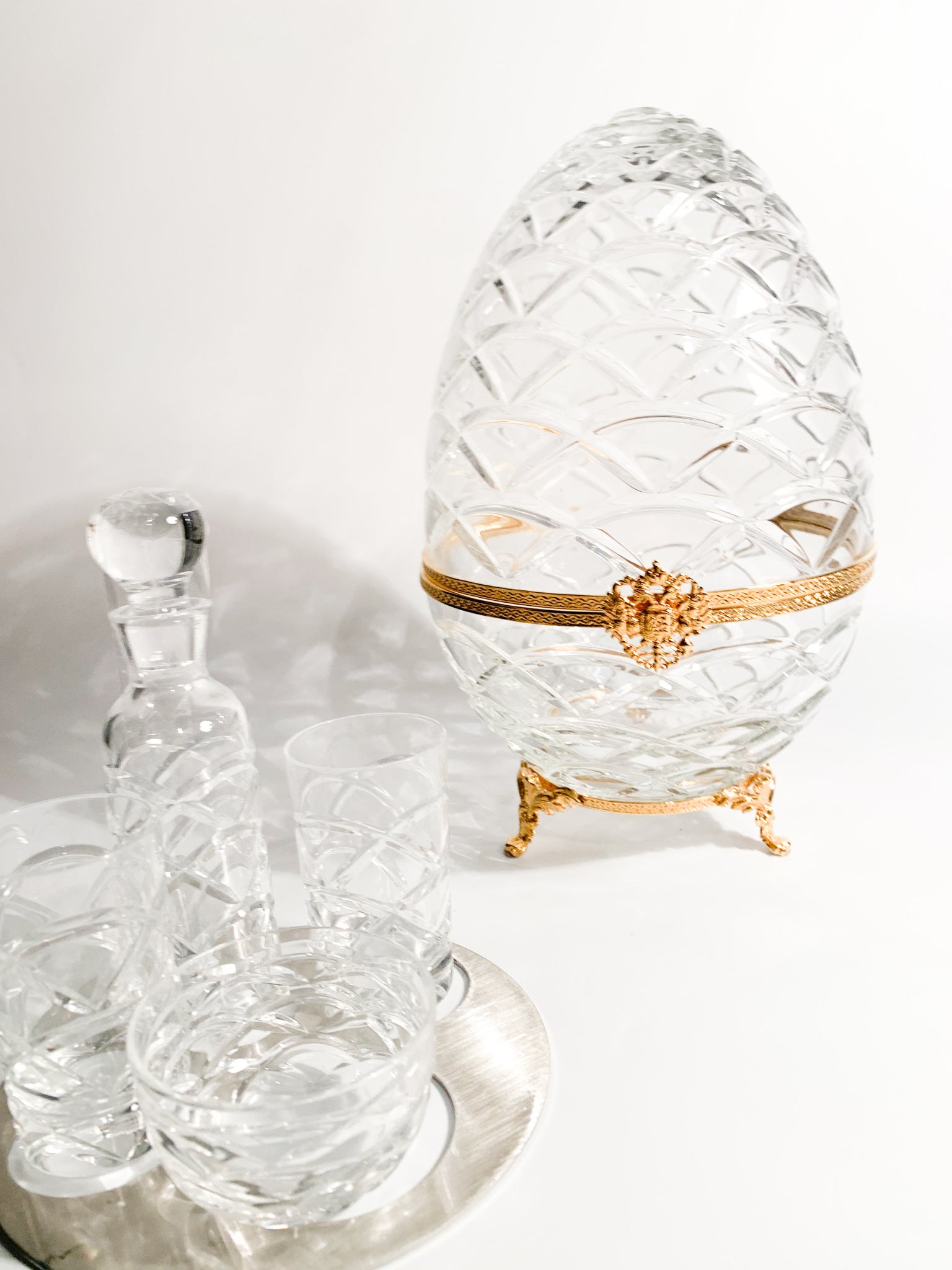 Imperial Vodka and Caviar Set in Fabergé Crystal