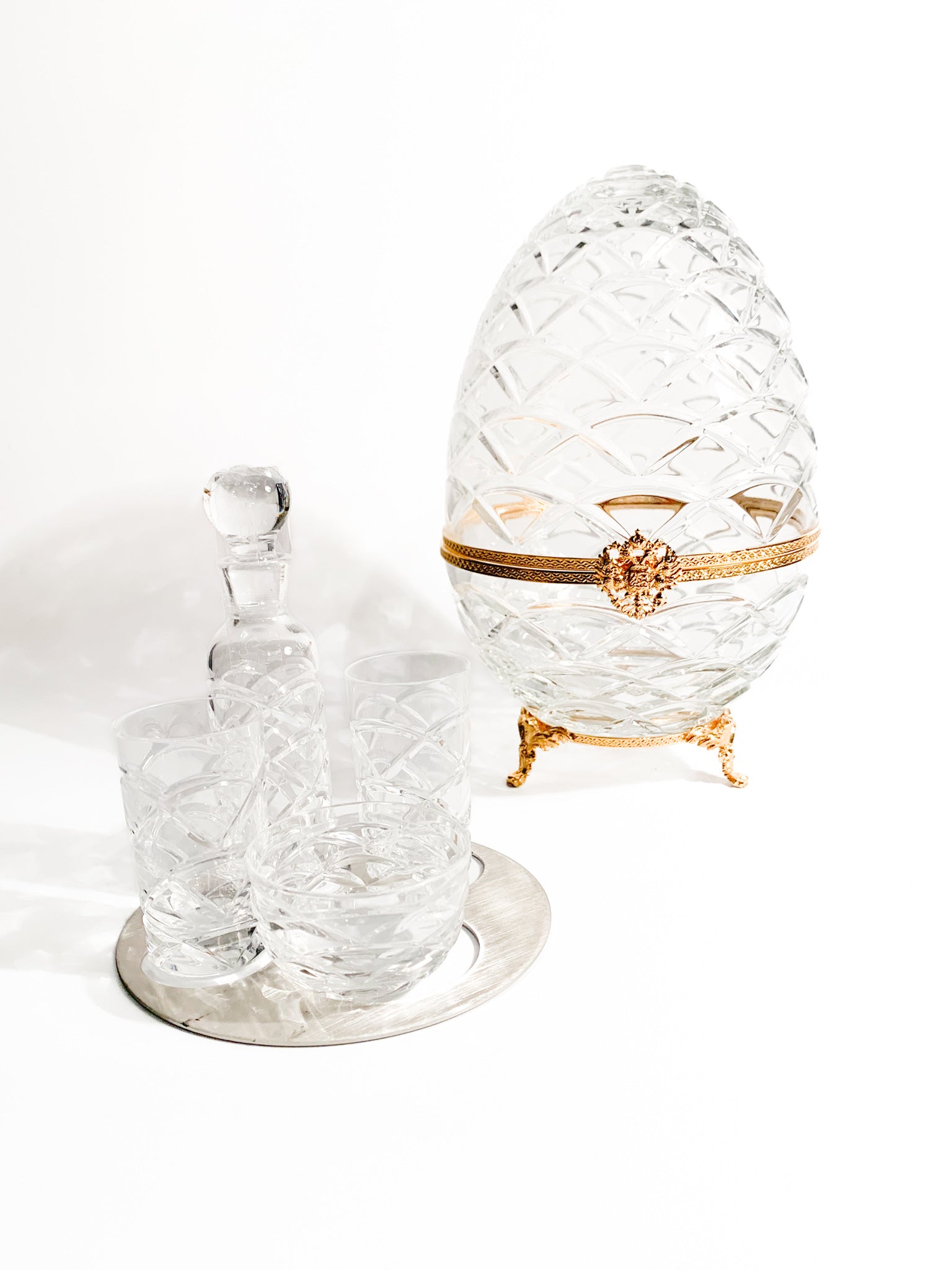 Imperial Vodka and Caviar Set in Fabergé Crystal