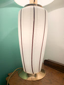 Two-light Lamp in White Murano Glass with 70s Decorations