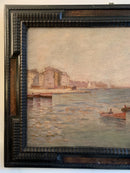 Dipinto Olio su Tavola di una Marina di Federico Morello Anni 20