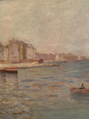 Dipinto Olio su Tavola di una Marina di Federico Morello Anni 20