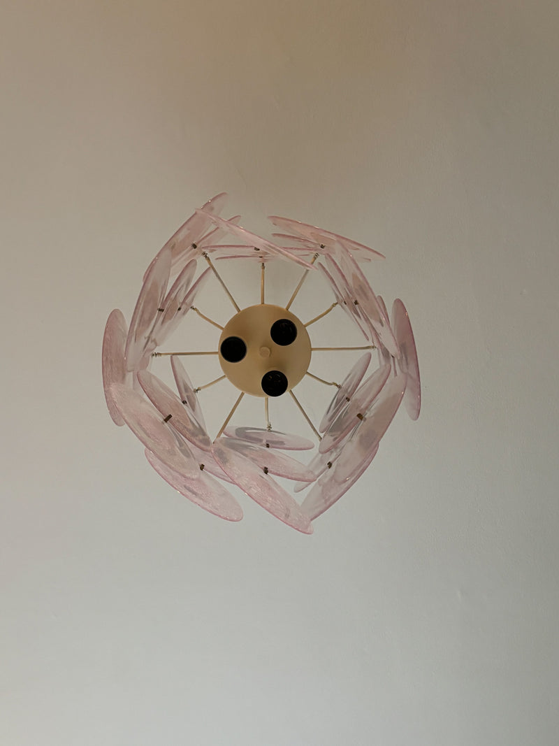 Lampadario in Vetro di Murano Attribuito a Vistosi Anni 70