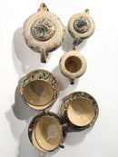 Set of 6 Ceramic Mugs by Molaroni Pesaro, Hand Painted from the 1960s