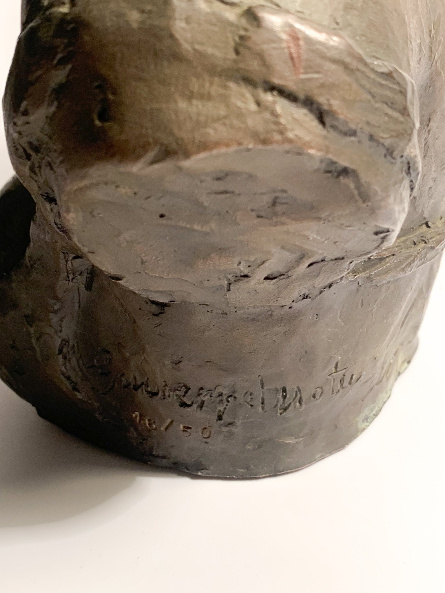 Bust of a Lady in Lost Wax Bronze Sculpture by Giuseppe Motti, 1950s