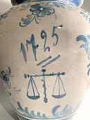 Vaso Grande in Ceramica di Savona Dipinto a Mano del 1725
