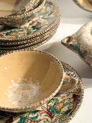 Set of 6 Ceramic Mugs by Molaroni Pesaro, Hand Painted from the 1960s