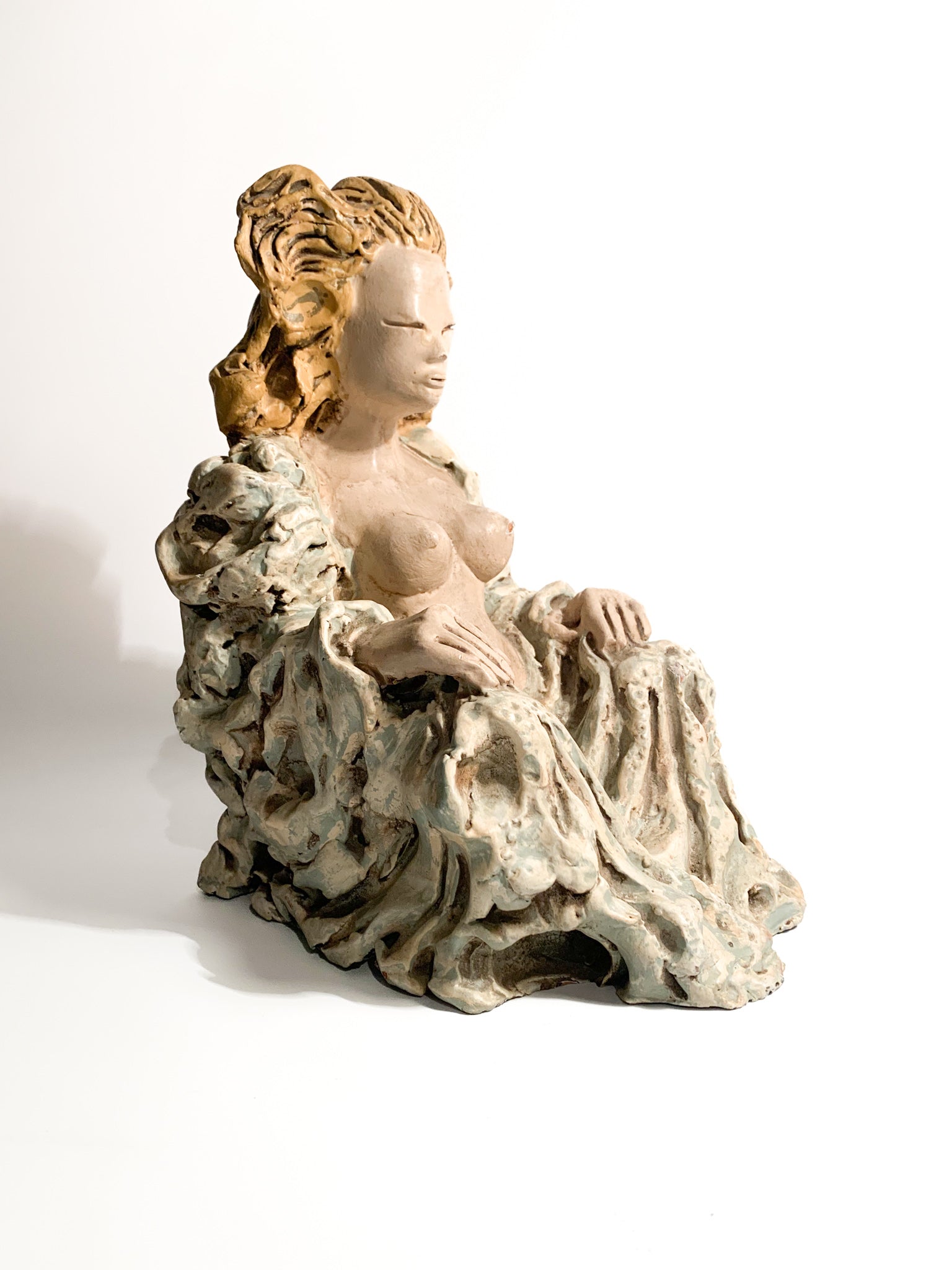 Scultura di Dama Futurista in Ceramica Anni 30