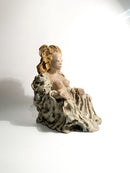 Sculpture of a Futurist Lady in 1930s Ceramic