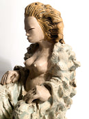 Sculpture of a Futurist Lady in 1930s Ceramic