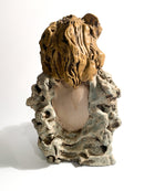 Sculpture of a Futurist Lady in 1930s Ceramic