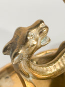 Single Candlestick with Dragon in Gilded Bronze Late 19th Century