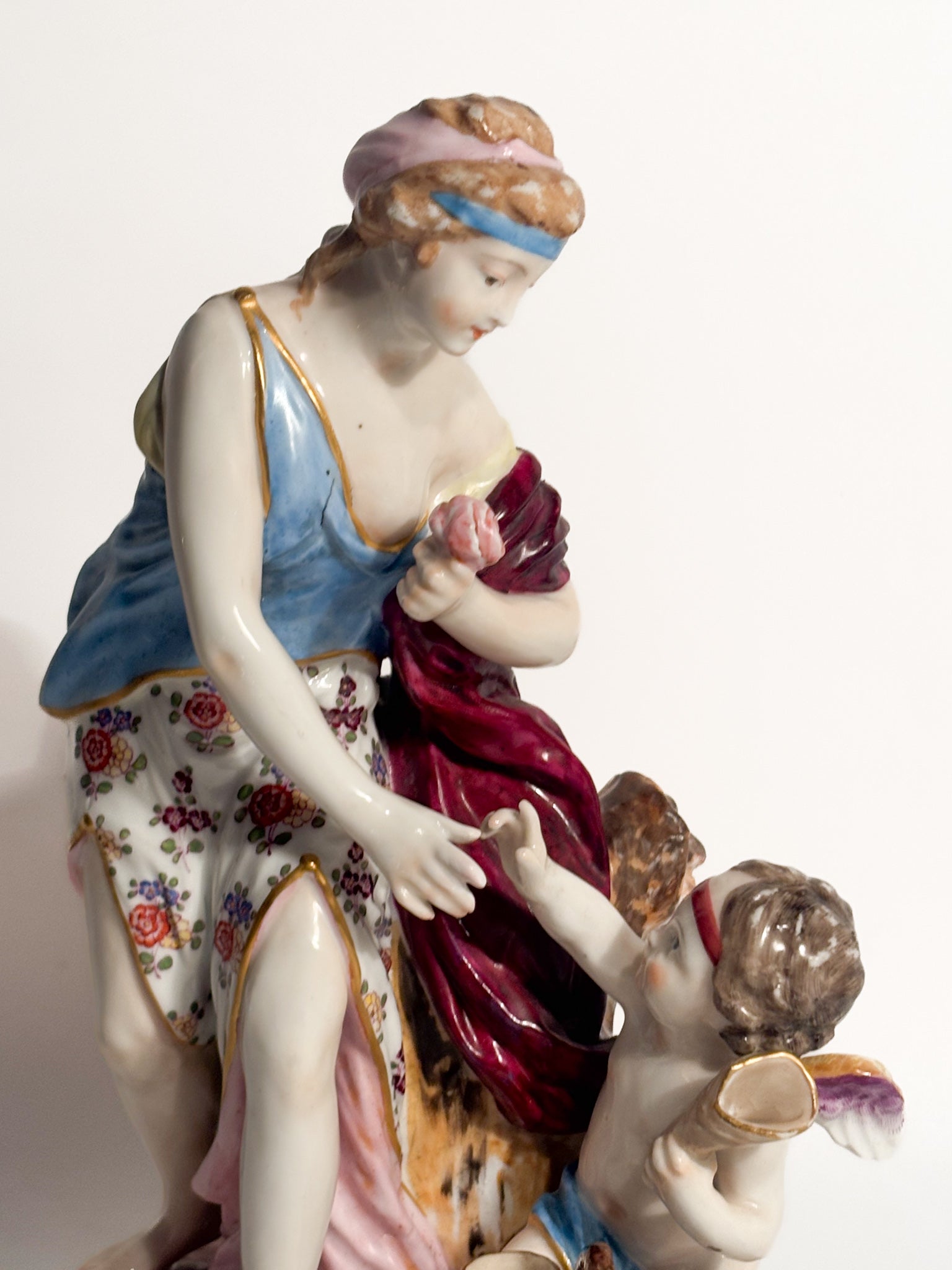 Meissen Porcelain Group of Venus with Cupid 19th Century