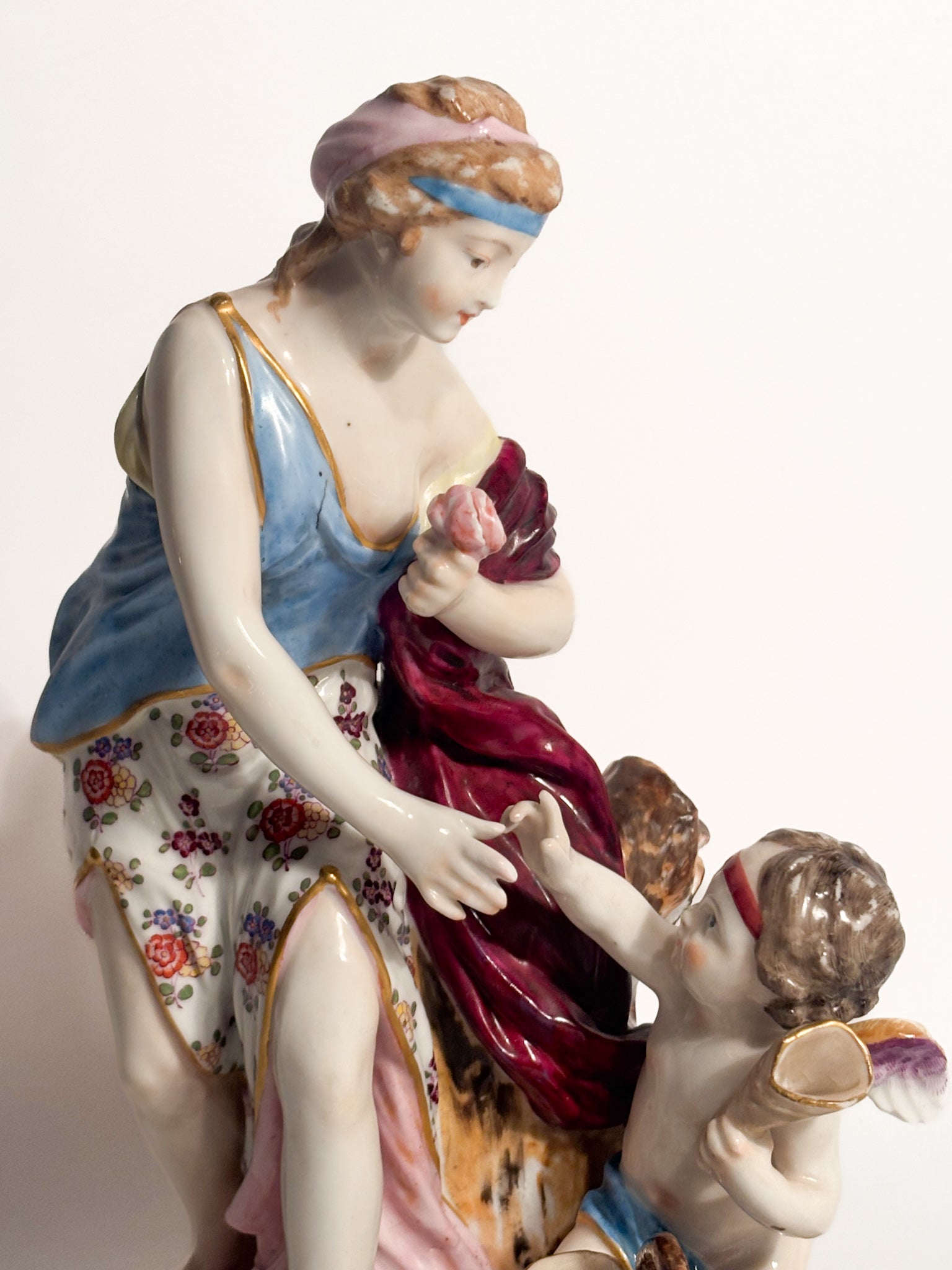 Meissen Porcelain Group of Venus with Cupid 19th Century