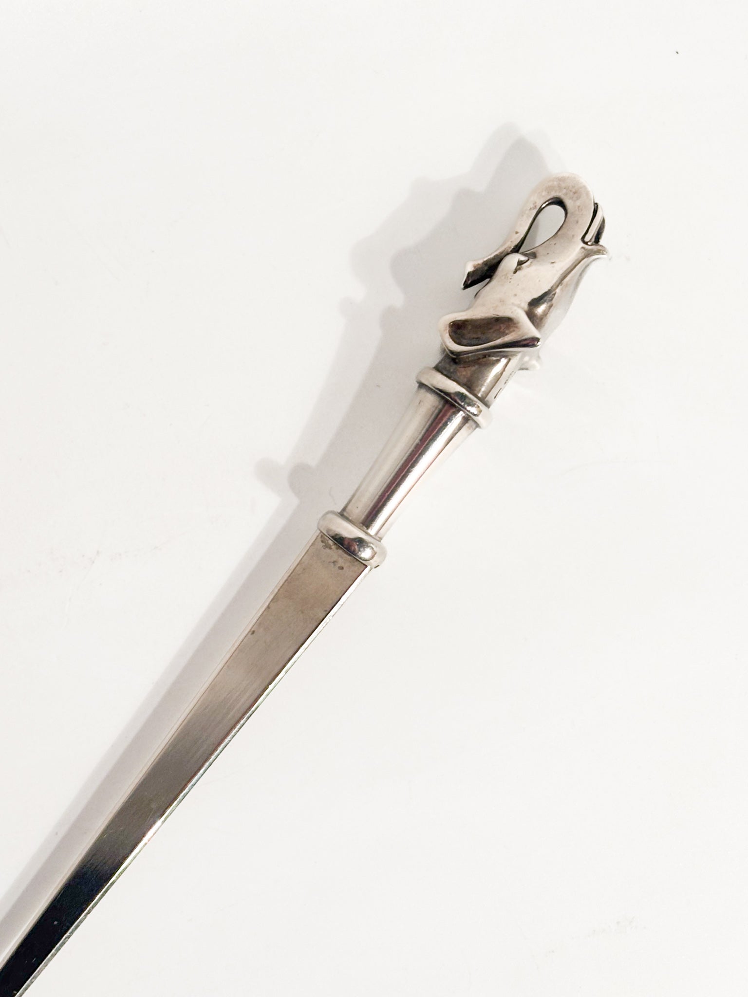Ottaviani Silver Letter Opener with Elephant with Raised Trunk 1950s