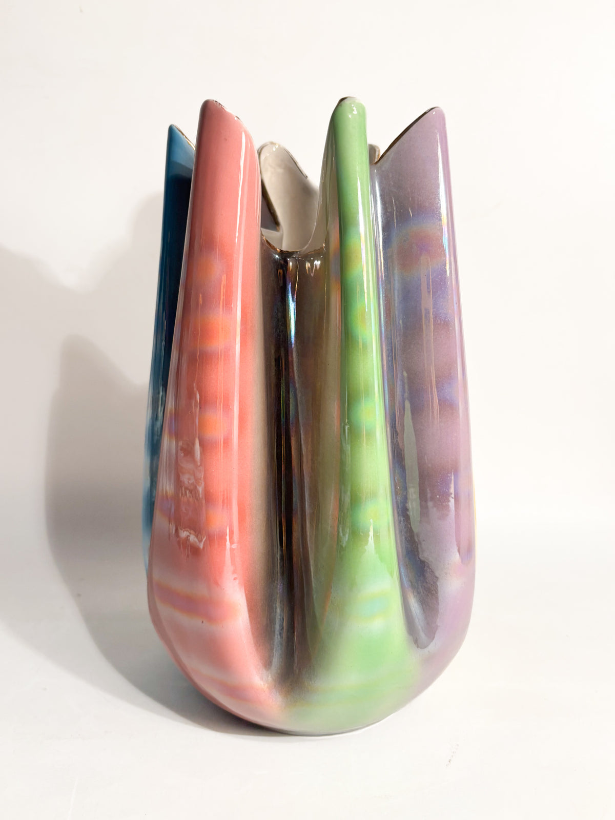 Ceramic Vase with Iridescent Finish by S.I.C.A.S., Sesto Fiorentino, 1950s