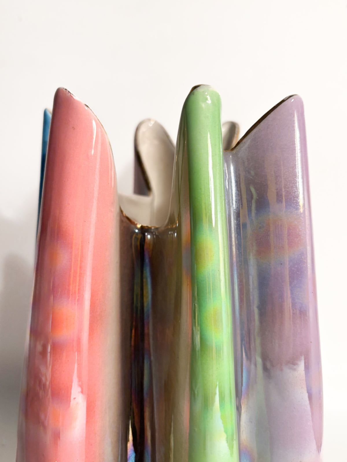 Ceramic Vase with Iridescent Finish by S.I.C.A.S., Sesto Fiorentino, 1950s