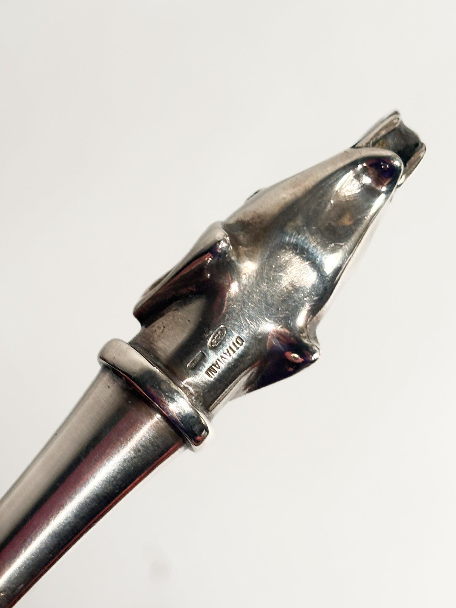 Ottaviani Silver Letter Opener with Elephant with Raised Trunk 1950s