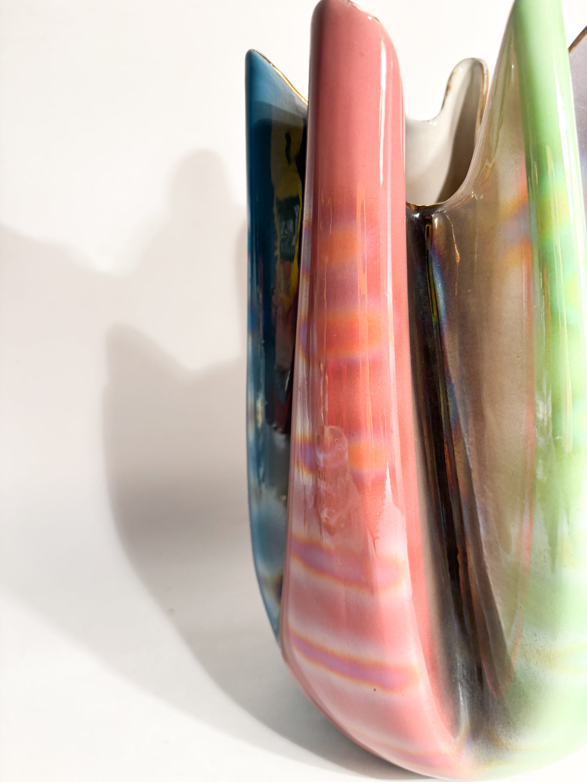 Ceramic Vase with Iridescent Finish by S.I.C.A.S., Sesto Fiorentino, 1950s