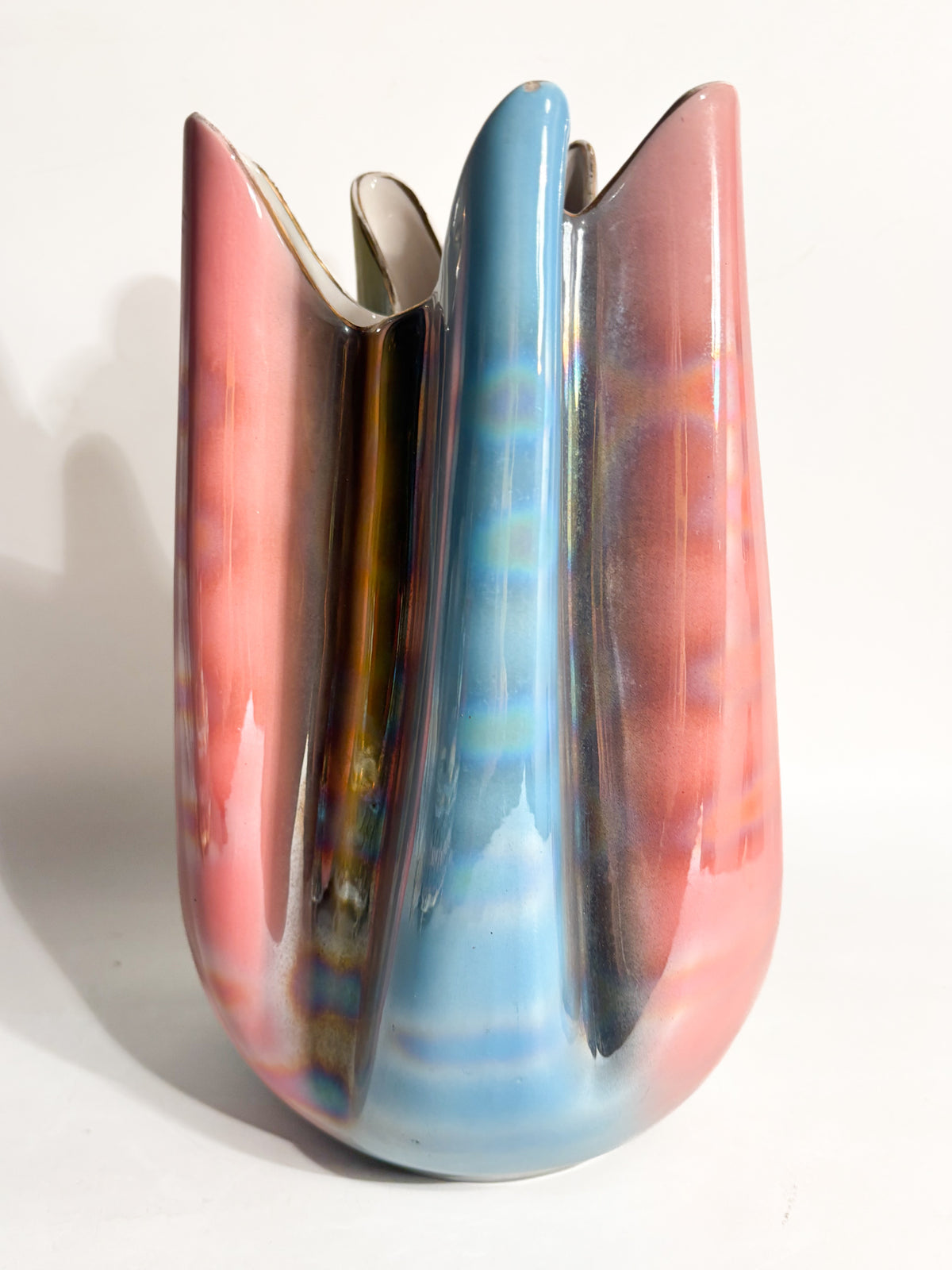 Ceramic Vase with Iridescent Finish by S.I.C.A.S., Sesto Fiorentino, 1950s