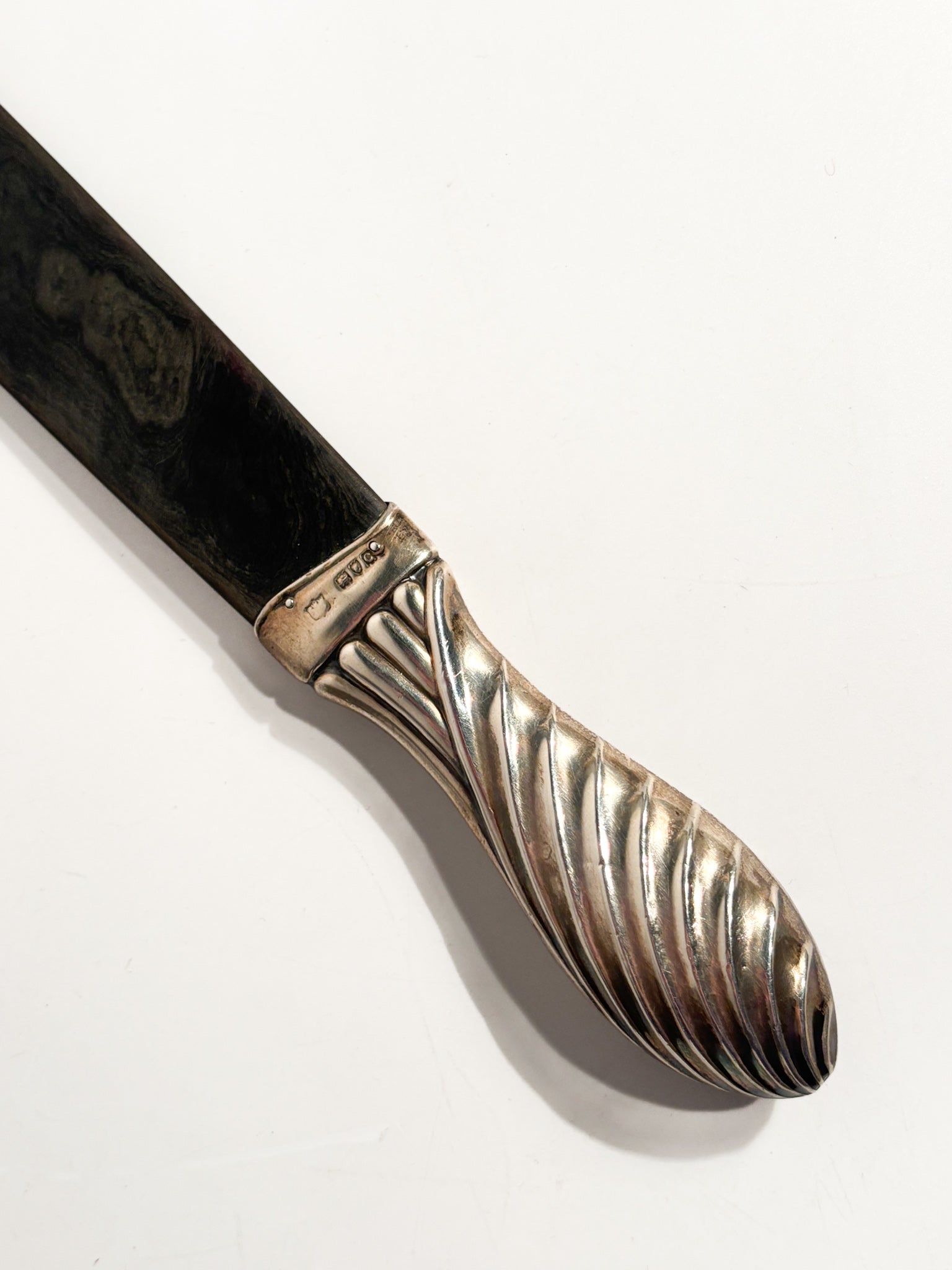 Letter opener in tortoiseshell and silver-plated metal 1920s