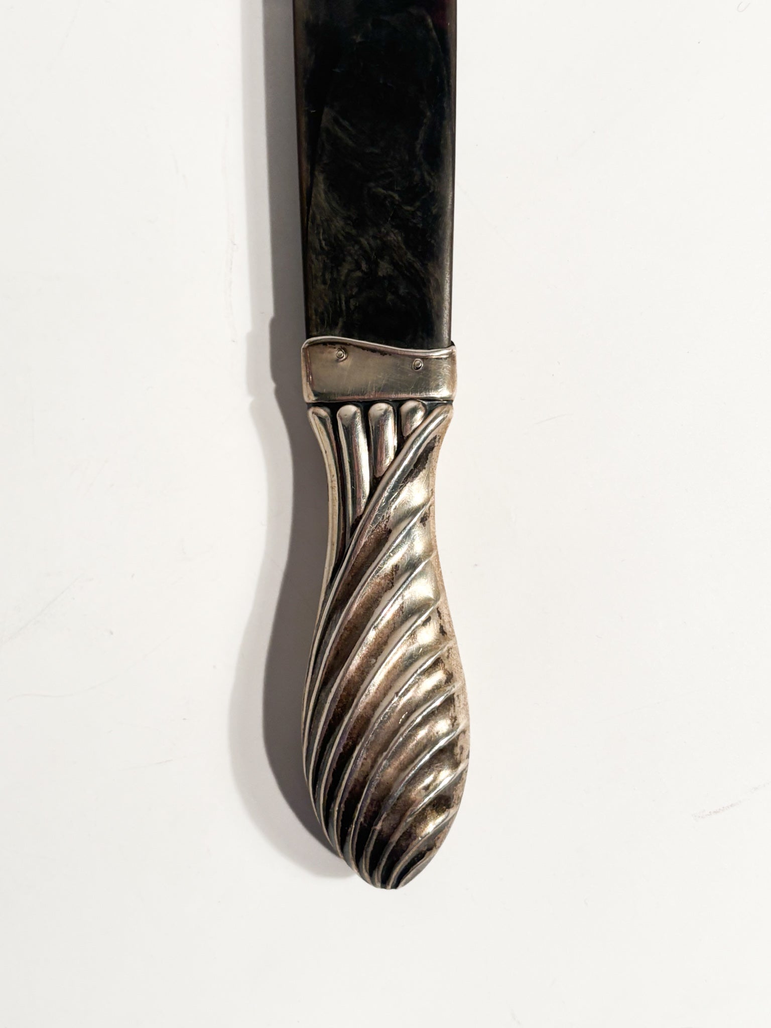 Letter opener in tortoiseshell and silver-plated metal 1920s
