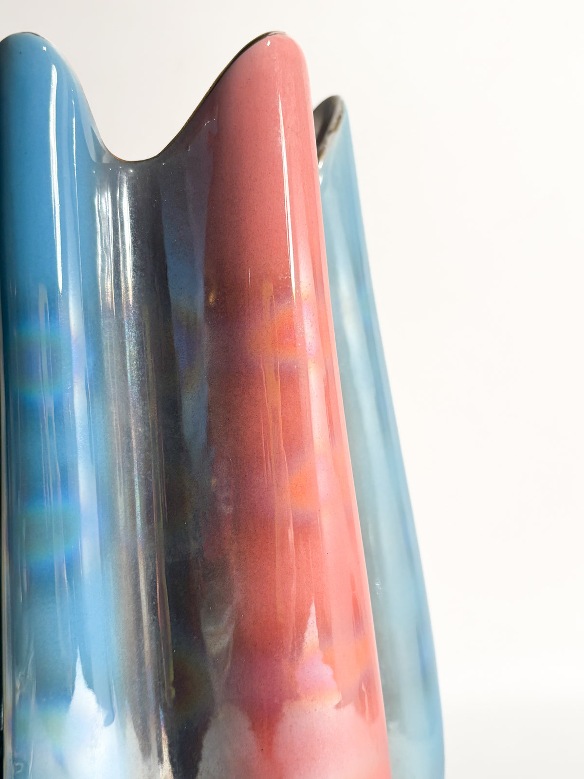 Ceramic Vase with Iridescent Finish by S.I.C.A.S., Sesto Fiorentino, 1950s